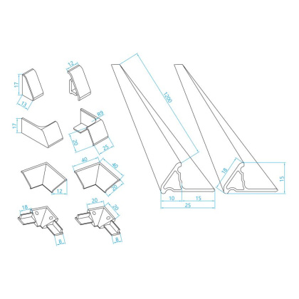 Декоративный бордюр для поддонов RGW B-01, RGW 46270112-01