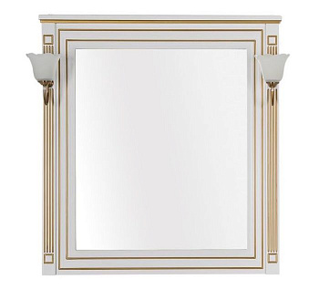 Зеркало Aquanet Паола 90 белый/золото