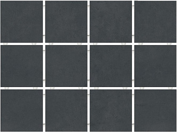 Амальфи черный матовый из 12 частей 9,8x9,8x0,7