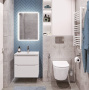 Тумба с раковиной подвесная BelBagno ETNA-H60 60 Rovere Moro, раковина белая Тумба с раковиной подвесная BelBagno ETNA-H60 60 Rovere Moro, раковина белая