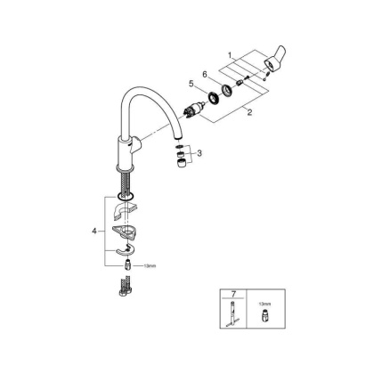Смеситель для кухни Grohe BauEdge 31367000 хром