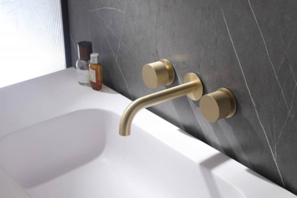 Смеситель для раковины Abber Wasser Kreis AF81122G золото матовое