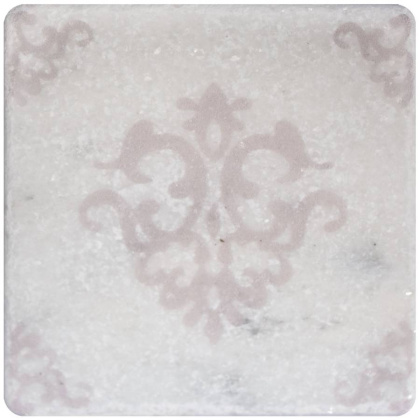 Натуральный мрамор, WHITE MOTIF №3 10x10, Marble Натуральный мрамор, WHITE MOTIF №3 10x10, Marble