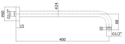 Держатель для верхнего душа Paffoni Lusso ZSOF034BO