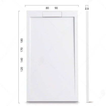 Душевой поддон RGW STL, 80 x 180 см, прямоугольный, из искусственного камня, белый, 14212818-01 Душевой поддон RGW STL, 80 x 180 см, прямоугольный, из искусственного камня, белый, 14212818-01