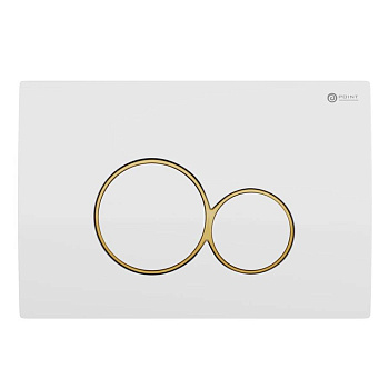 Клавиша смыва Point Виктория PN44061WG для инсталляции, белая/золото
