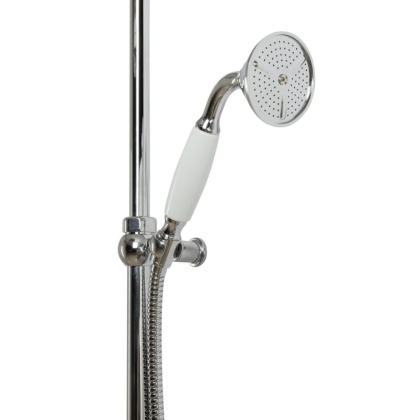 GOLF-CD-02-M Душевая стойка со смесителем, верхним и ручным душем Исполнение: Бронза, Ручки: Бронза 