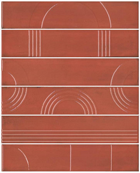 Панно Мажорель красный глянцевый (из 6 частей 6х28,5) 36x28,5x1 Панно Мажорель красный глянцевый (из 6 частей 6х28,5) 36x28,5x1