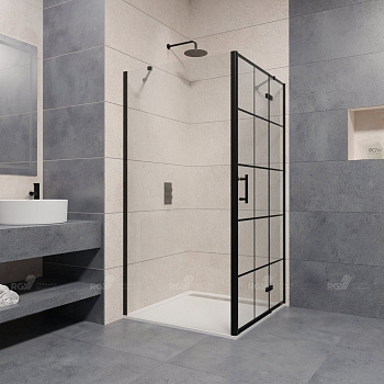 Душевой уголок RGW PA-77B R (PA-07B R + Z-050-2B + держатель O-204B) 1200x1100