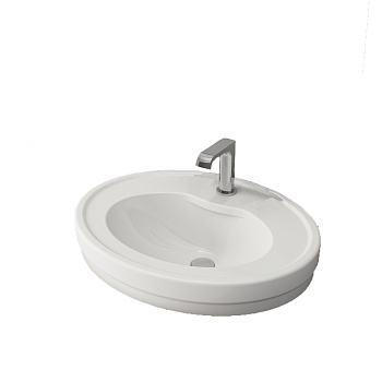 Раковина Loreto полувстроенная, 680*480, c переливом, 1 отв. смес., белый 1048-001-0126, шт