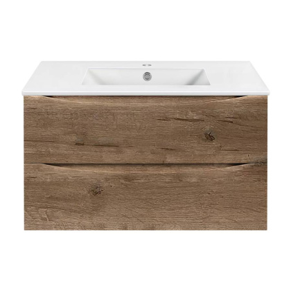 База под керамическую раковину Mia 900 подвесная, 2 выкатных ящика soft close, V.Oak