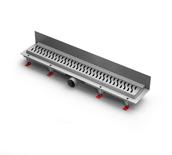 Душевой лоток 85 см Creto Zigzag CRE-850 ZH-P с решеткой, хром