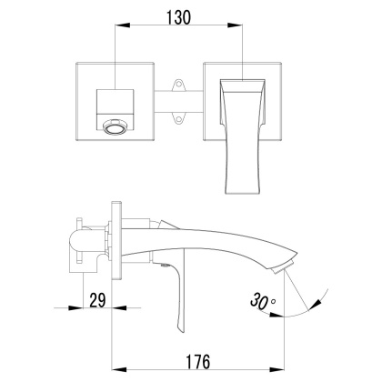 Смеситель Lemark Unit LM4526C для раковины, встраиваемый