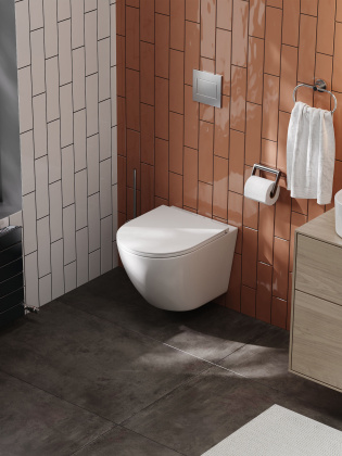 Унитаз подвесной безободковый Creto Cer C5 1005-005Cer-С5W с крышкой-сиденьем микролифт, белый