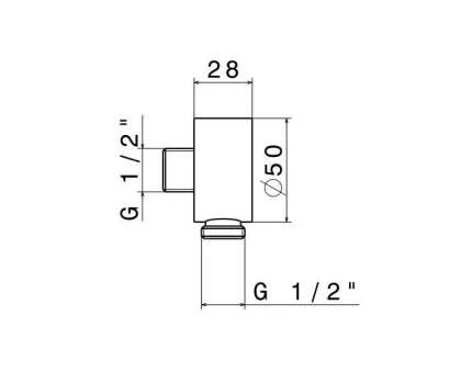 Монтажная часть OLE для душевого гарнитура, хром Монтажная часть OLE для душевого гарнитура, хром