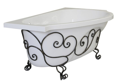Кованая подставка для ванны "Грация" правая (патина) Кованая подставка для ванны "Грация" правая (патина)