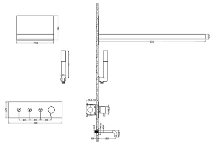 Душевая система с изливом Boheme Fusion Gold