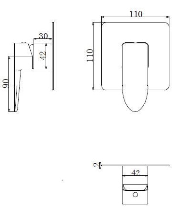 Смеситель для душа скрытого монтажа OMNIRES SIENA SN7345CR (хром) Смеситель для душа скрытого монтажа OMNIRES SIENA SN7345CR (хром)