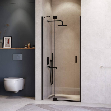 Душевая дверь 100*200 RGW HO-014-B Чёрный/Прозрачное/8 мм (EasyClean)