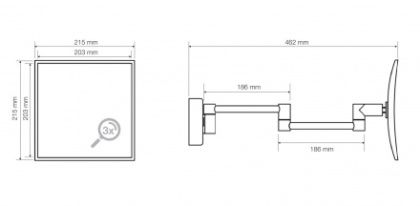 Косметическое зеркало отдельностоящиe 116301212 Косметическое зеркало отдельностоящиe 116301212