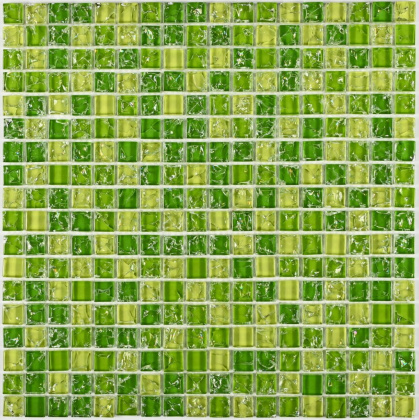 Мозаика стеклянная Strike green (чип 8*15*15) 300*300(11шт.-0.99м2), шт