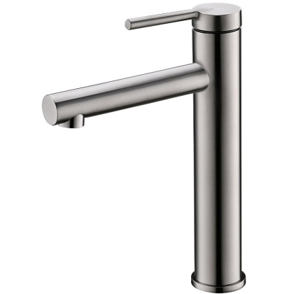 ETNA Смеситель для накладных раковин без донного клапана, нержавеющая сталь, исполнение сатин ETN-LMC-IN ETNA Смеситель для накладных раковин без донного клапана, нержавеющая сталь, исполнение сатин ETN-LMC-IN