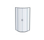 AQ ARI RO 09020BL Душевой уголок 1/4 круга, двери раздвижные 900x900x2000, профиль черный, стекло прозрачное AQ ARI RO 09020BL Душевой уголок 1/4 круга, двери раздвижные 900x900x2000, профиль черный, стекло прозрачное