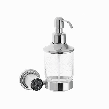 Настенный диспенсер ROYALE CRISTAL BLACK ХРОМ 10932-CR-B Boheme