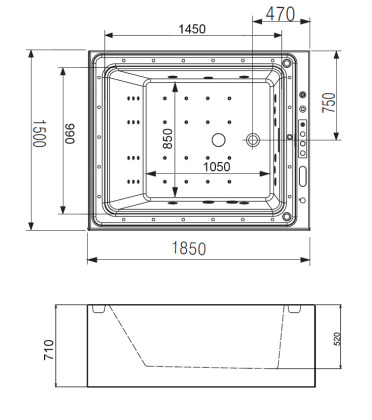 Акриловая ванна Gemy G9268 K Акриловая ванна Gemy G9268 K