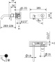 LEAF-BLI1-L-GM Смеситель для раковины встраиваемый, однорычажный, излив и ручка на единой площадке, длина излива 23 см, исполнение Gunmetal PVD LEAF-BLI1-L-GM Смеситель для раковины встраиваемый, однорычажный, излив и ручка на единой площадке, длина излива 23 см, исполнение Gunmetal PVD