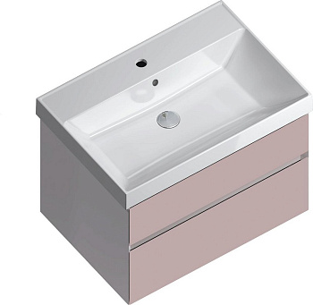 Тумба CUBO подвесная с ящиками 70, мальва матовая