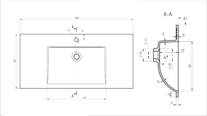 Раковина VCB-13100B из кварца, цвет черный