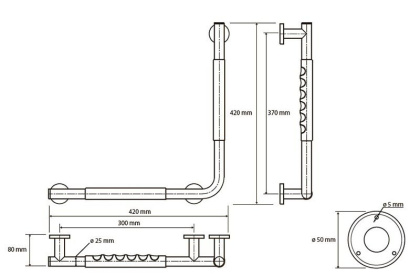 Поручень 90°C, резина