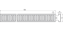 Решетка для дренажного желоба 75 мм, оцинкованная сталь