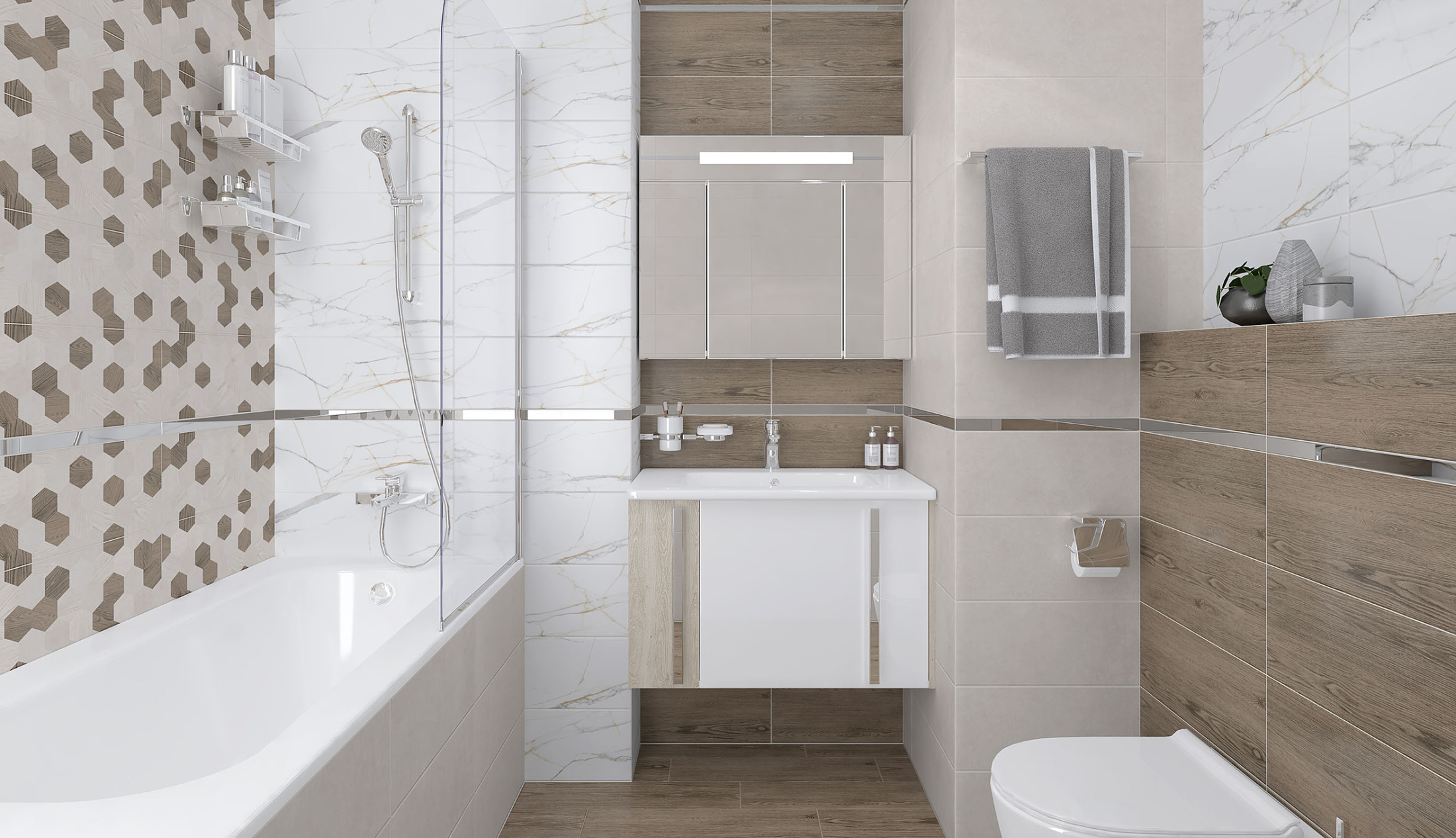 Betonhome Плитка настенная бежевый мозаика 20х50