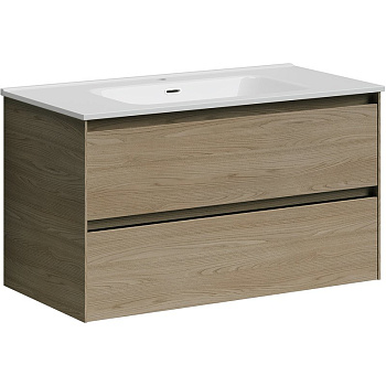 Тумба подвесная SANCOS Cento 890х450х500, c двумя ящиками оснащенными доводчиками, карпатская ель, арт. CN90KE