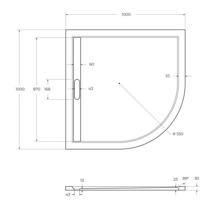 Экран для поддона из искусственного мрамора CEZARES TRAY-AS-R-90-100-SCR Экран для поддона из искусственного мрамора CEZARES TRAY-AS-R-90-100-SCR