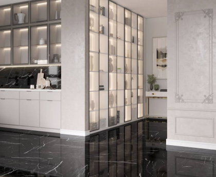 Flash Black Керамогранит черный 60x60 Полированный