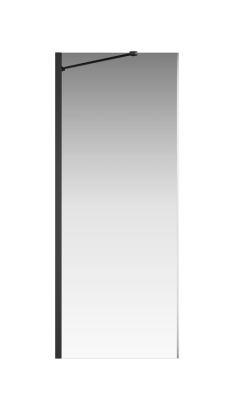 Душевая перегородка Creto Tenta 700 мм стекло прозрачное профиль черный 123-SP-700-C-B-8, EASY CLEAN