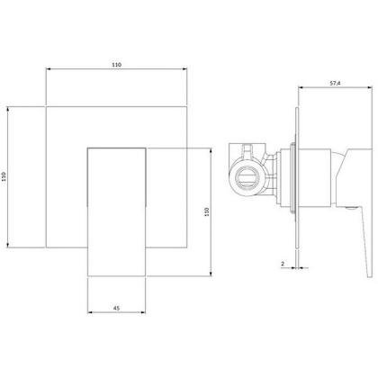 Смеситель для душа скрытого монтажа OMNIRES FRESH FR7145CR (хром) Смеситель для душа скрытого монтажа OMNIRES FRESH FR7145CR (хром)