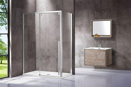Душевой уголок Lugano VSR-1L8015CL-1, 1500*800, хром, стекло прозрачное