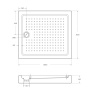 Акриловый поддон CEZARES TRAY-A-AH-140/90-15-W Акриловый поддон CEZARES TRAY-A-AH-140/90-15-W