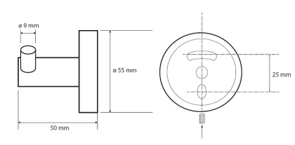 Двойной крючок Bemeta Dark 104106030 Черный матовый Двойной крючок Bemeta Dark 104106030 Черный матовый