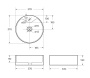 Раковина накладная керамическая круглая BB1400