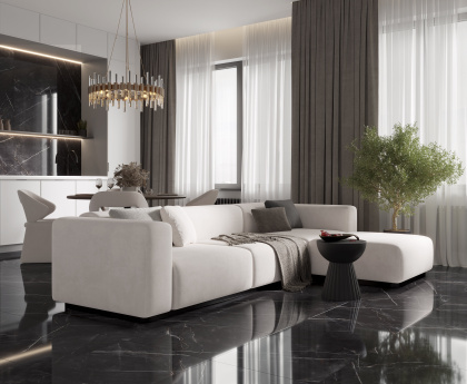 Zodiac Керамогранит темно-серый 60x120 Полированный