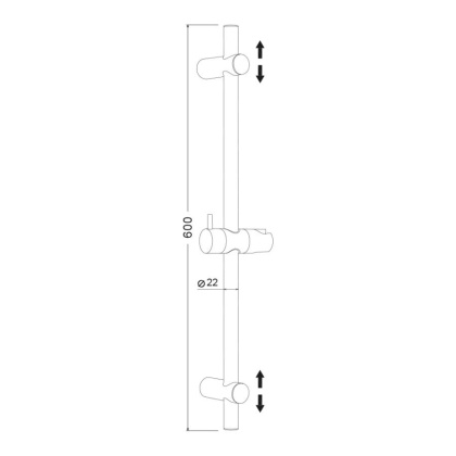Штанга для душа, KD05