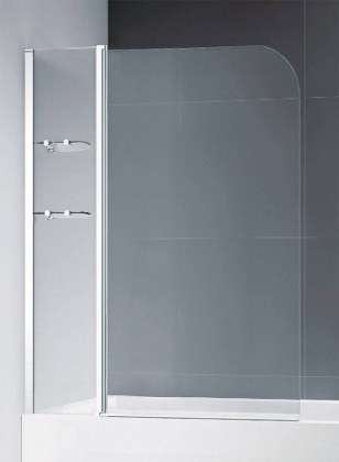 Шторка на ванну ECO-O-V-12-120/140-P-Cr-L Условные размеры,мм:1200x1400 Габариты с диапазоном регулировок, мм:(1200-1215)x1400 