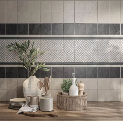 Амальфи черный матовый из 12 частей 9,8x9,8x0,7