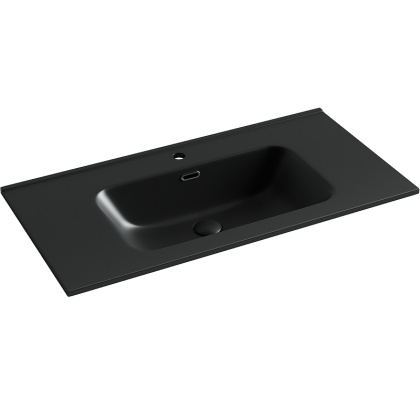 Умывальник накладной прямоугольный (цвет Черный Матовый) Element 910*465*180мм