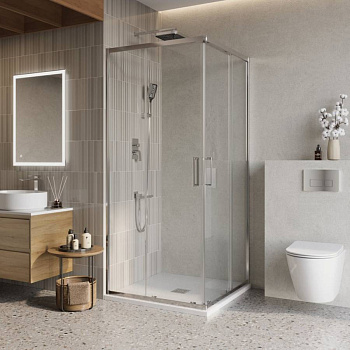 LUCE-A-2-90-P-Cr Душевой уголок, Условный размер, мм:900x900x1950 Габариты с диапазоном регулировок, мм:(885-900)х(885-900)  LUCE-A-2-90-P-Cr Душевой уголок, Условный размер, мм:900x900x1950 Габариты с диапазоном регулировок, мм:(885-900)х(885-900)